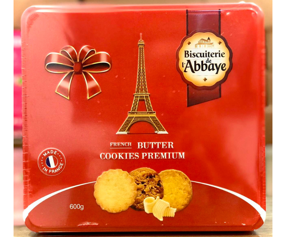 Bánh quy bơ Abbaye thiếc 600g